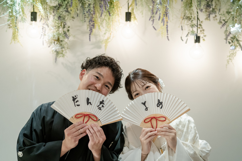 &ldquo;だんな&rdquo;＆&ldquo;よめ&rdquo;扇子
