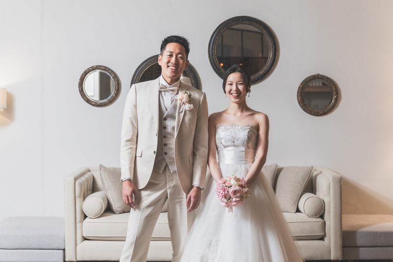 おふたり自然な笑顔で