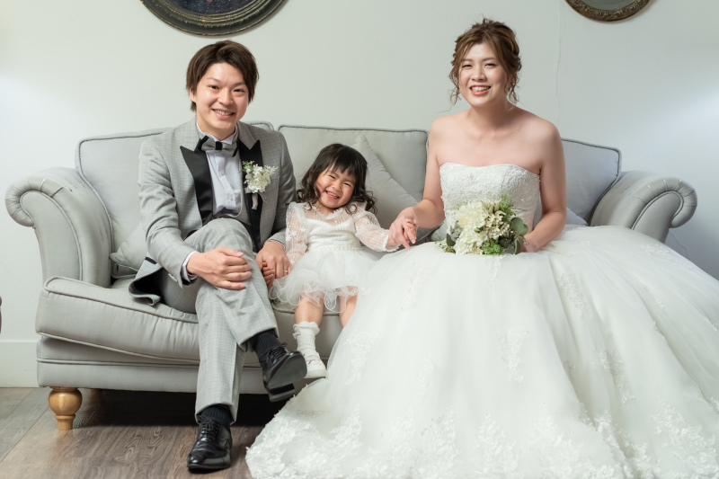 まずは3人で撮影!