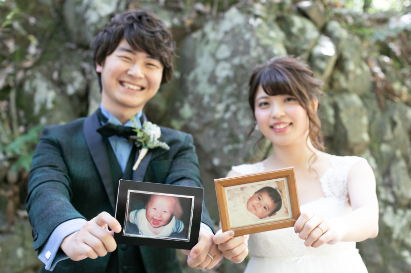 小さい頃の写真を使って♪