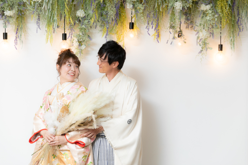 和装ブーケを使って