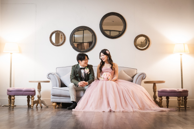 最後はカラードレスへ