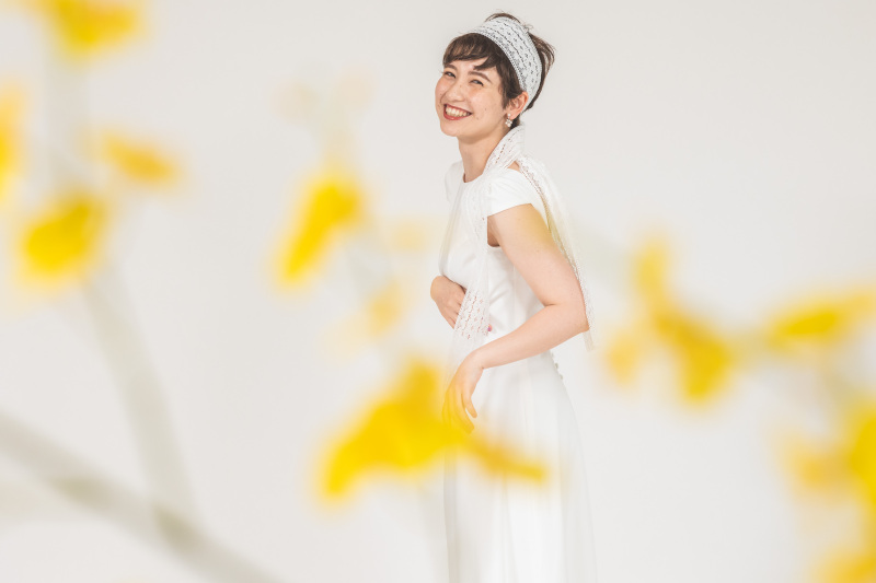 シンプルな背景にアクセント