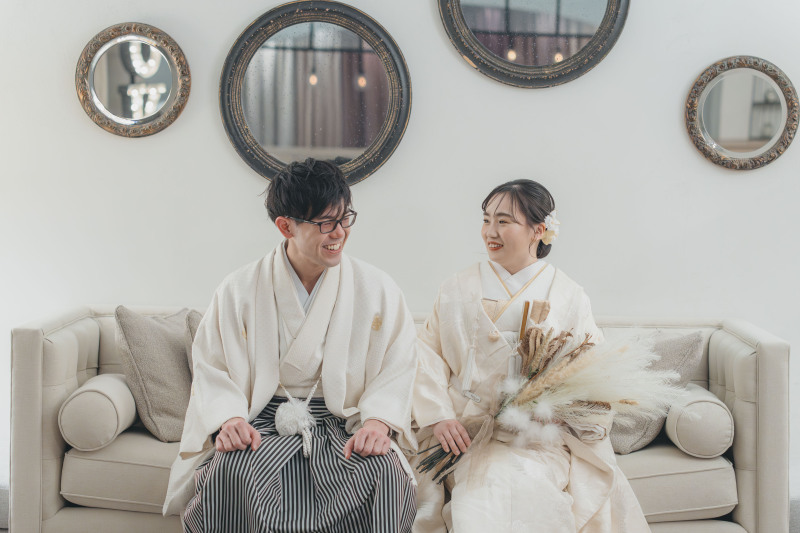 フォトブースの大きなソファーで✻