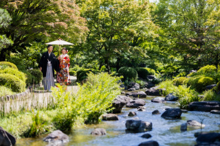 晴天の中、和装ロケーション撮影♪