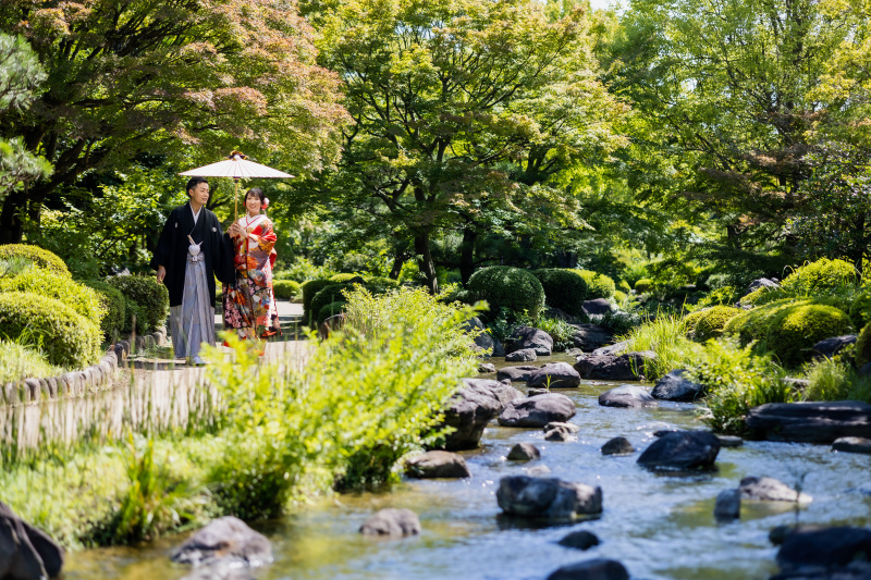 晴天の中、和装ロケーション撮影♪