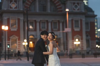 中央公会堂でナイトフォトウェディング 