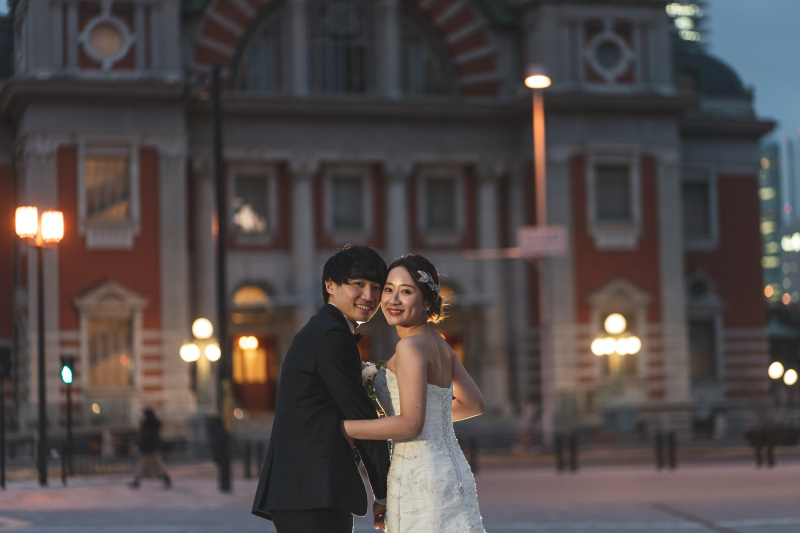 中央公会堂でナイトフォトウェディング 