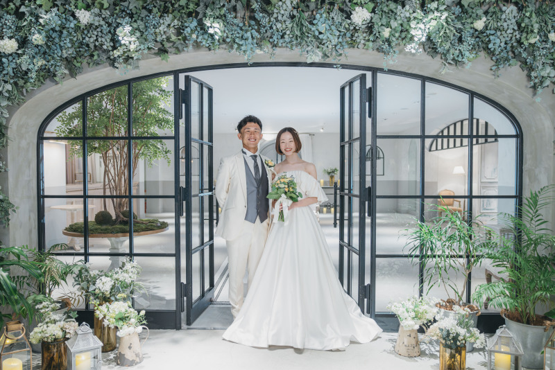 自然のぬくもりを感じるフォトブースにて