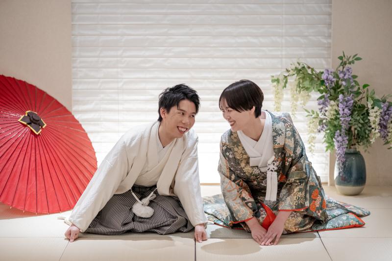 朗らかな空気感がおふたりにピッタリ♡