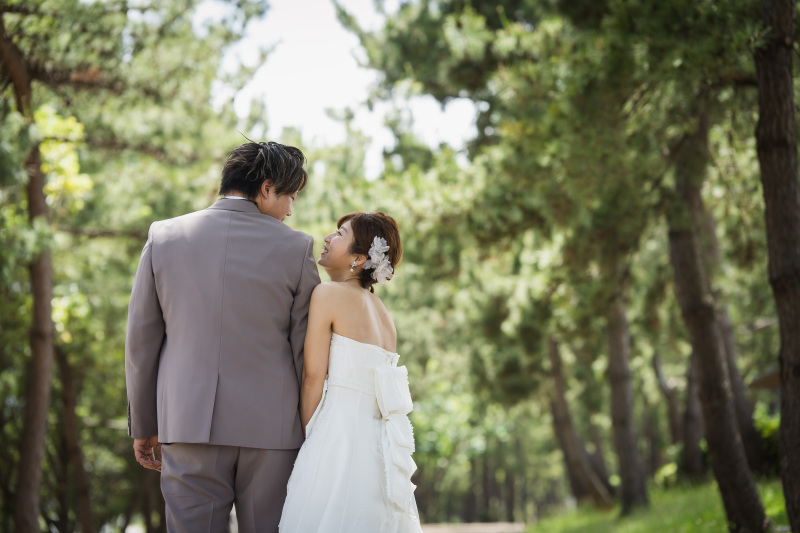 並木道から撮影スタート◎