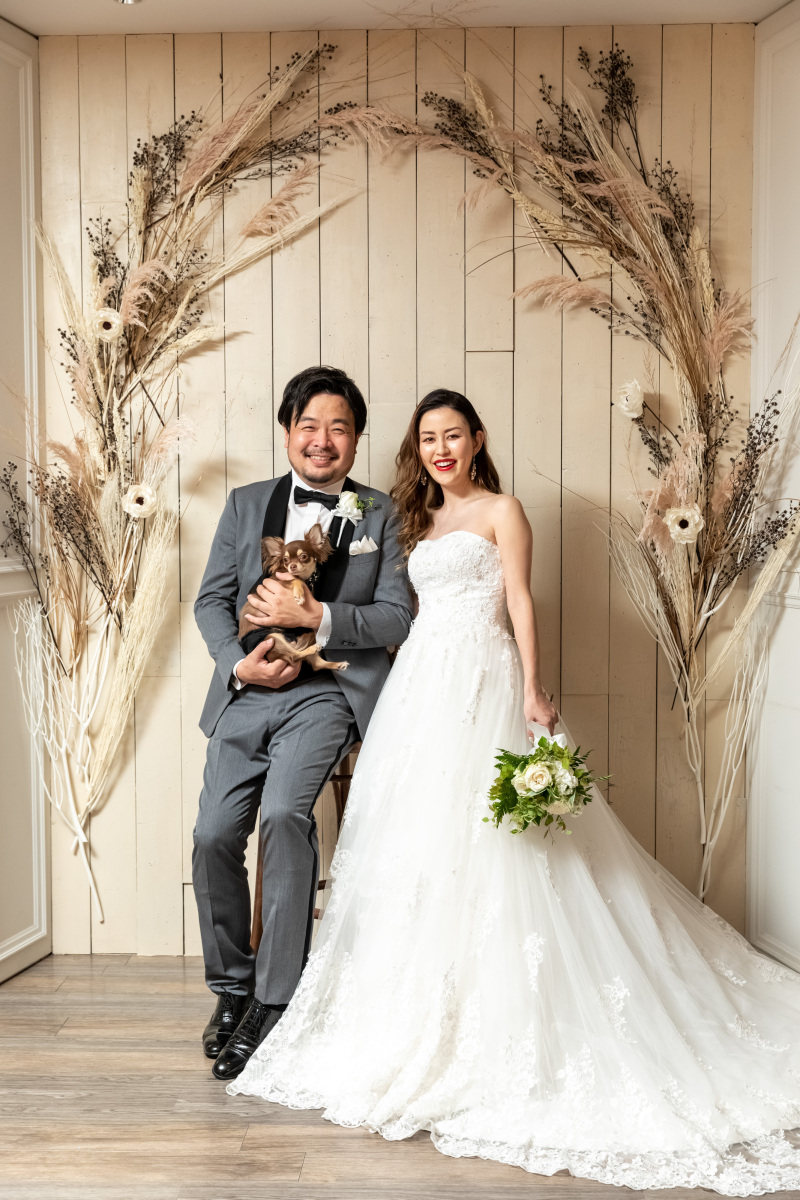 ドレスに着替えて洋装撮影スタート！