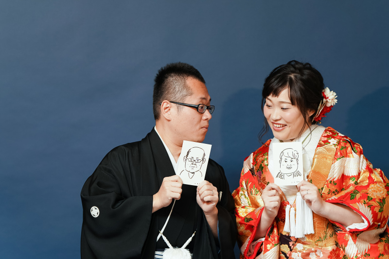 似顔絵を持ち寄って♡