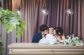 ご家族と一緒に。式風写真が撮れる館内フォト♪