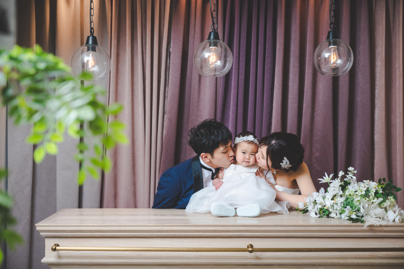 ご家族と一緒に。式風写真が撮れる館内フォト♪