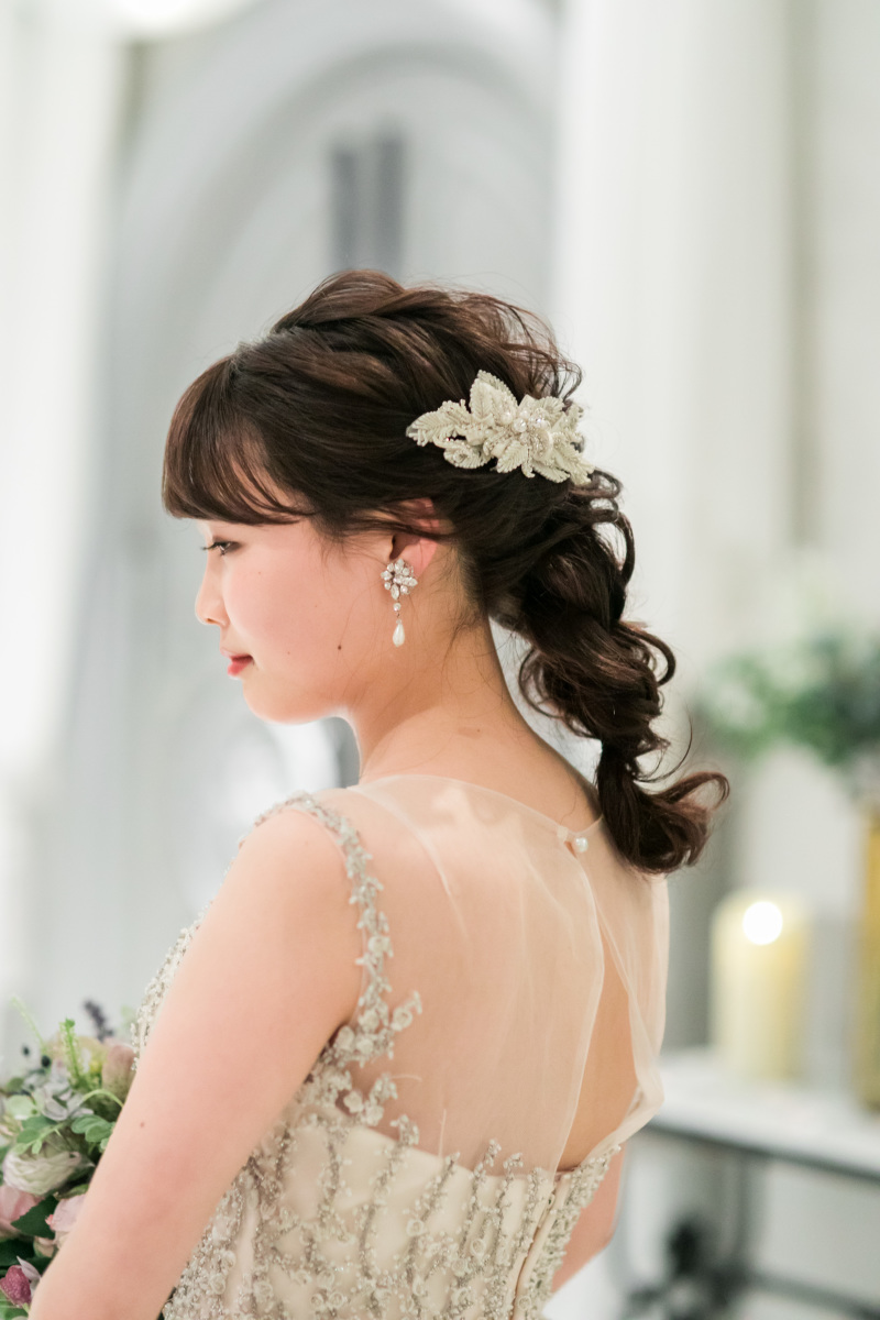 編みおろしヘア