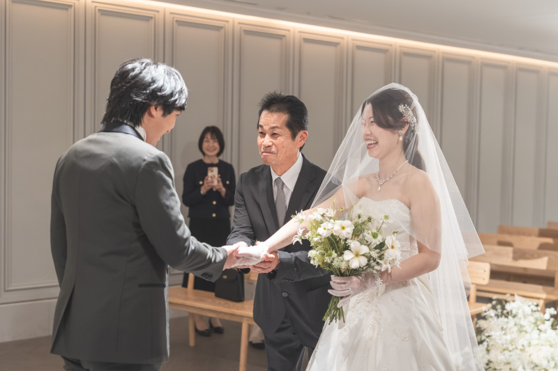 本番さながらの挙式風ショットも!
