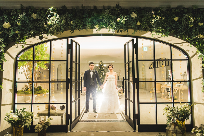 緑がたくさんのエントランスにて・・・