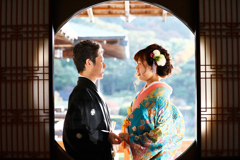 和装にマッチしたロケ場所で