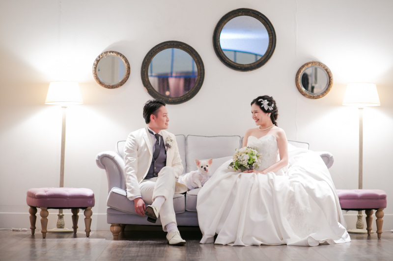 愛犬と一緒に館内洋装フォト！