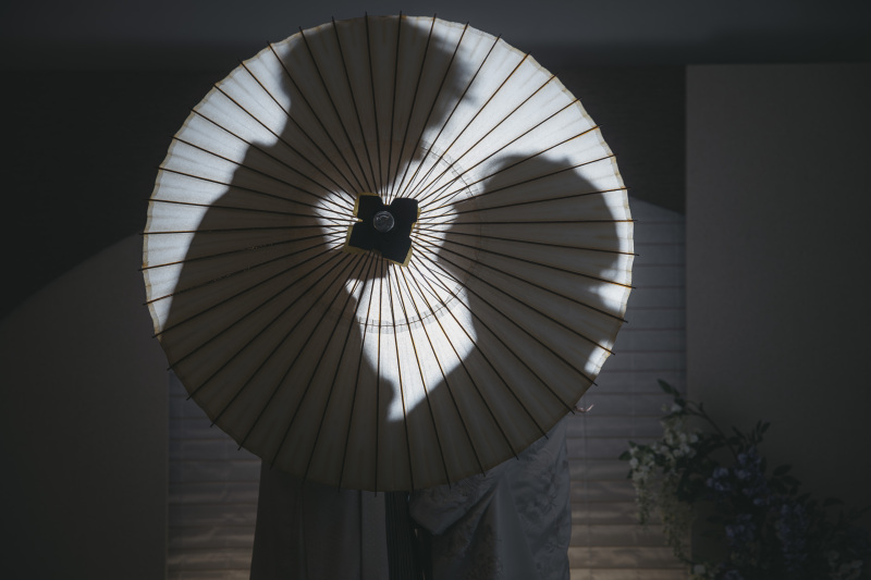 番傘を利用して