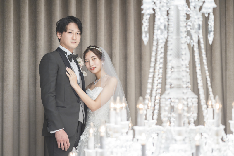 シャンデリア前で・・・