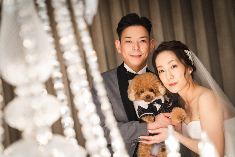 お二人の愛犬と一緒に