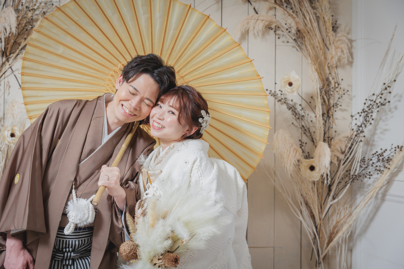 番傘で華やかに＊