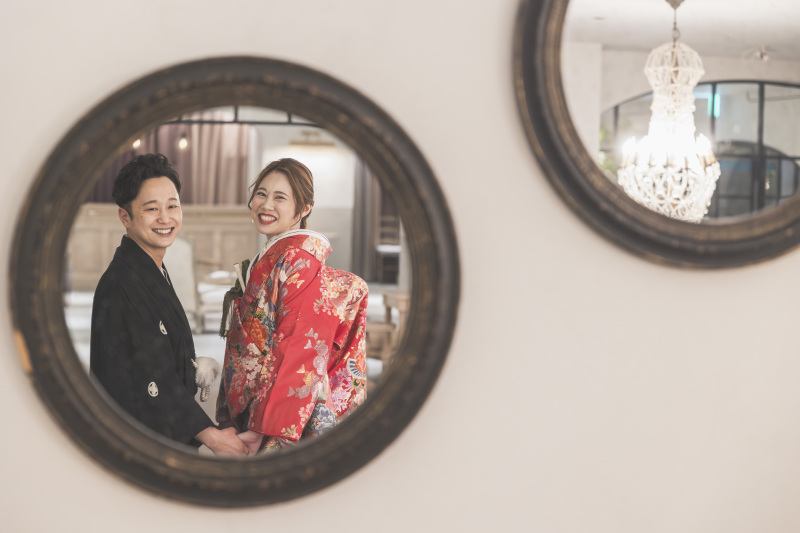 鏡越しのオシャレショット