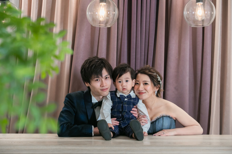 家族3人でニッコリ♡