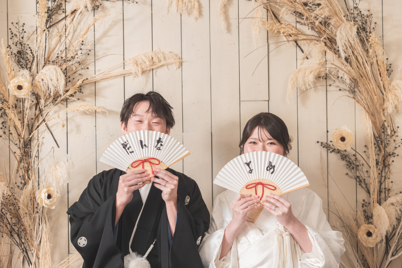 和装ならではの“だんな”&“よめ”扇子♡