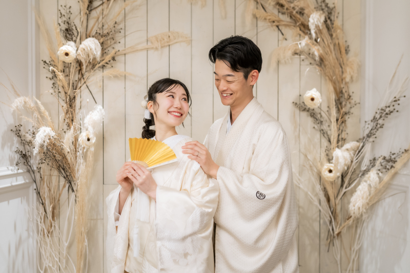 仲良く和装撮影スタート♡