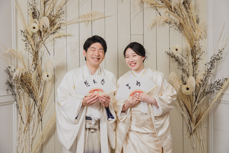 可愛い扇子を使用して＊