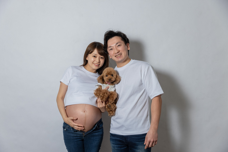 わんちゃんと一緒にマタニティフォト！