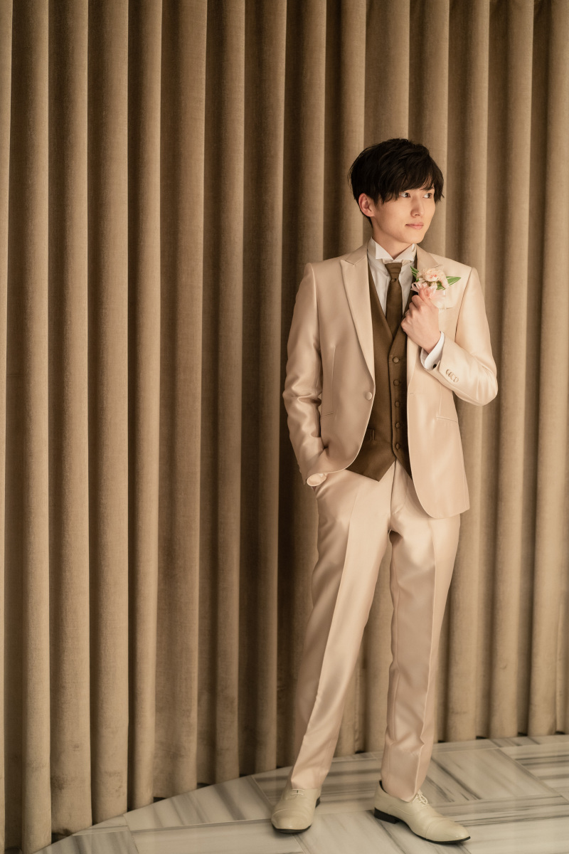 次は新郎様のソロショット