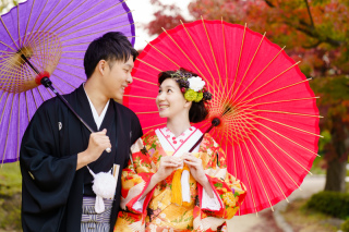 和装ロケーションフォト♡桜も紅葉も人気です！