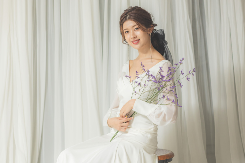 【ソロウェディング】☆撮影データ込!☆洋装プラン☆5,5万円♪衣裳+美容+写真!