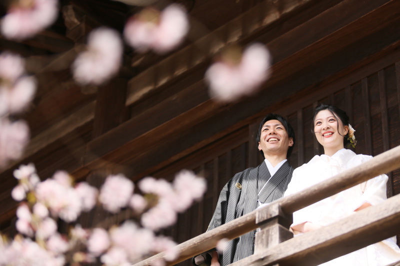 お花見しながら