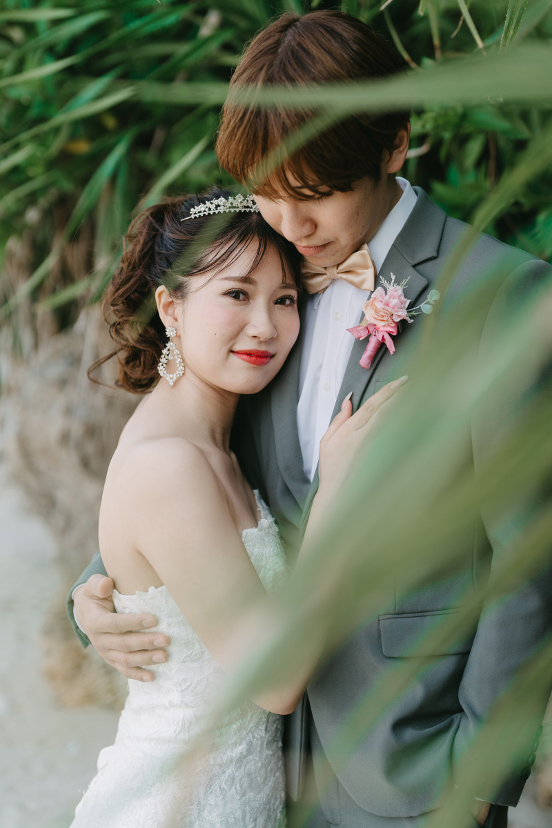 グリーンをバックに