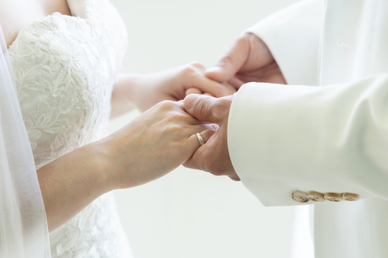 挙式らしい撮影も