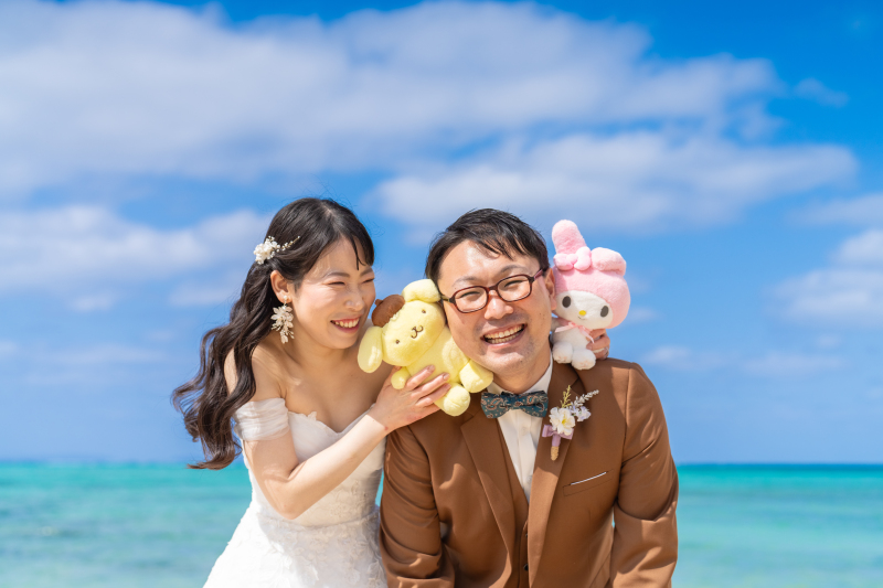 【ビーチ＆グリーン撮影プラン】おふたりの好きなものと一緒に撮影しました♡