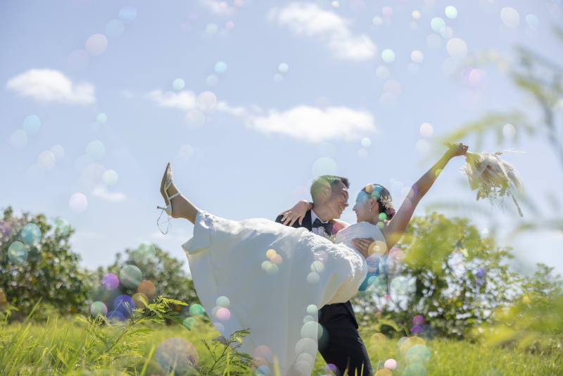 ラストショットはお姫様抱っこで♬素敵なおふたり!