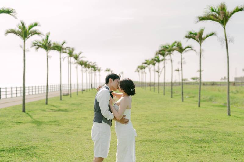 椰子の木ロードで