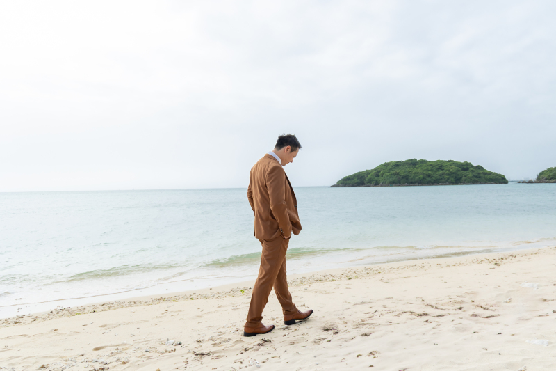 新郎様のソロ撮影も