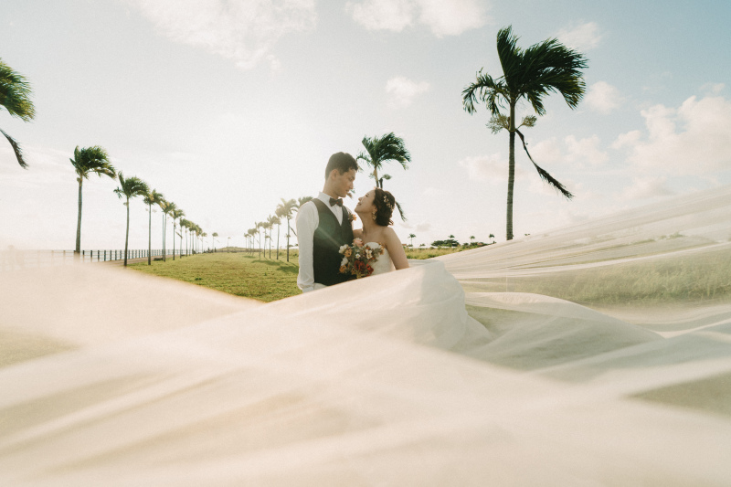 ヴェールを使ったこちらのショット！