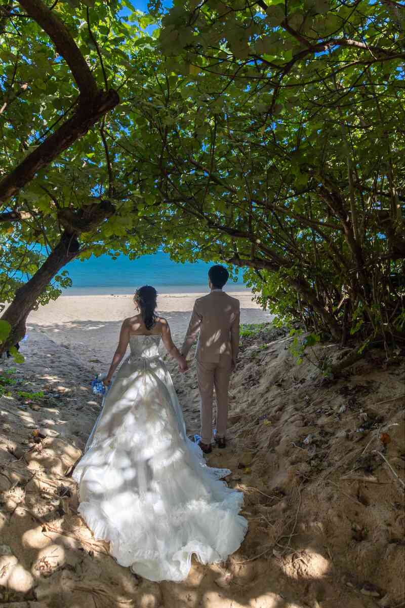 ビーチまでの道中を