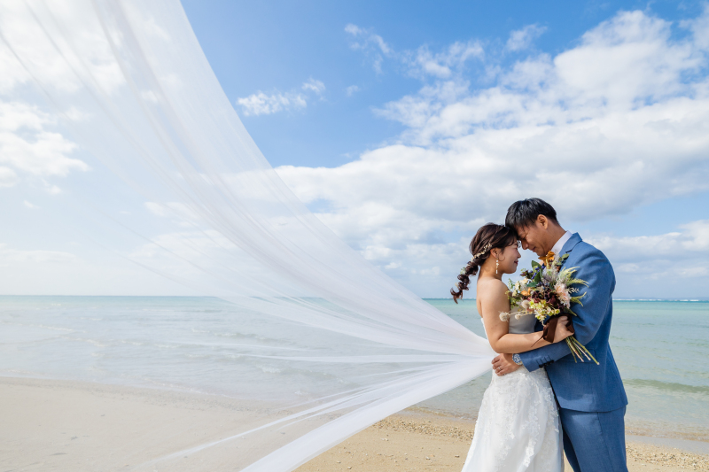 ベール一枚でロマンチックな雰囲気に変わります♪