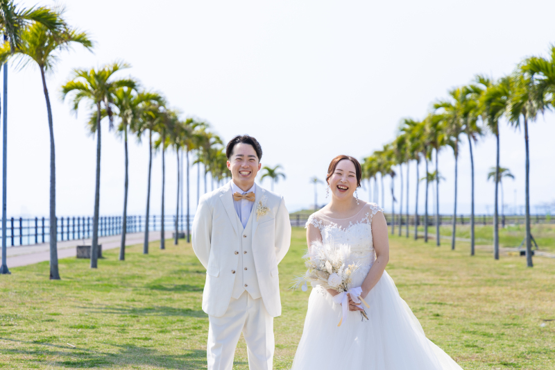 【よくばりサンセットフォトツアーコミコミ200カット】二人ならではの笑顔が素敵★