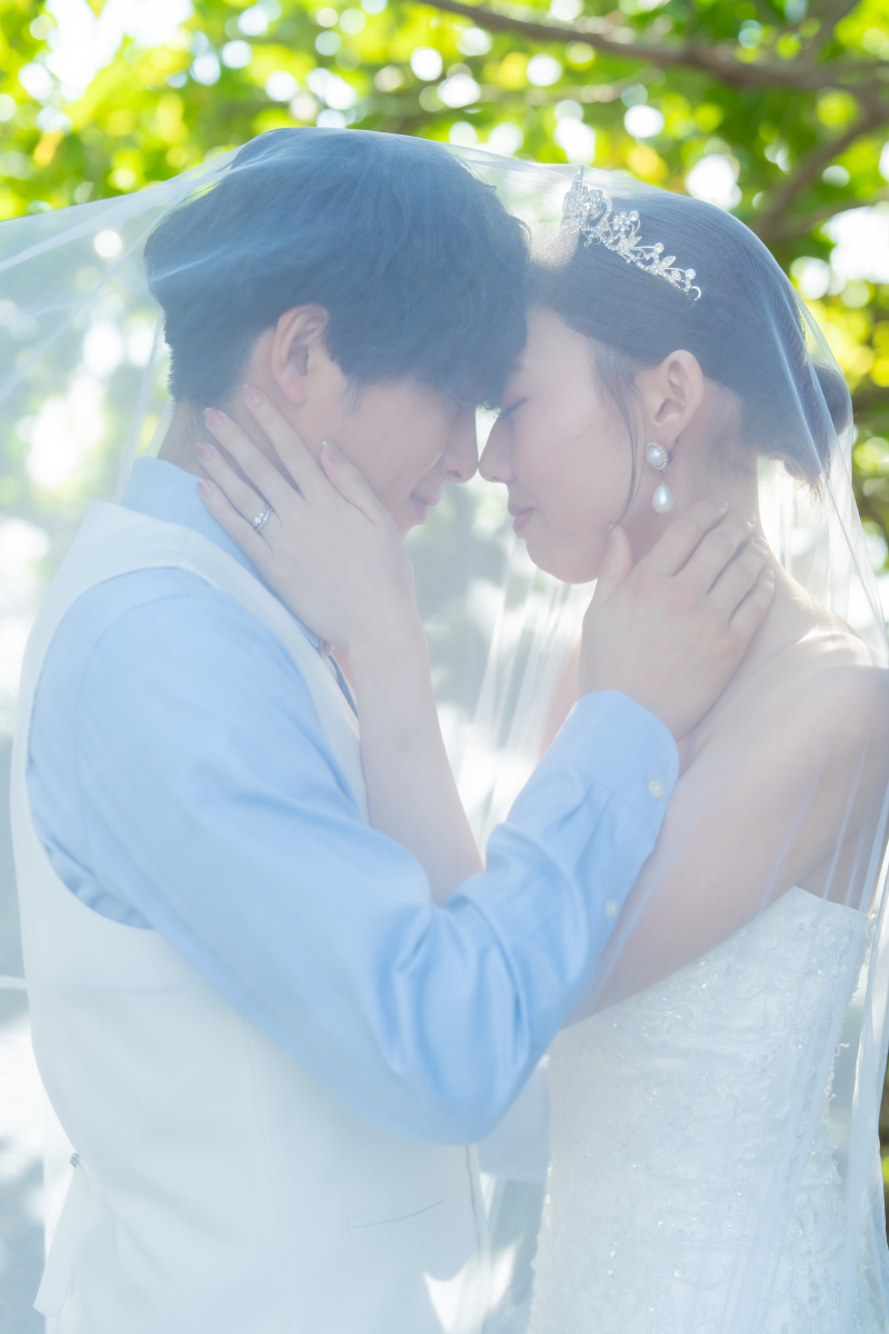 ベールを使って...