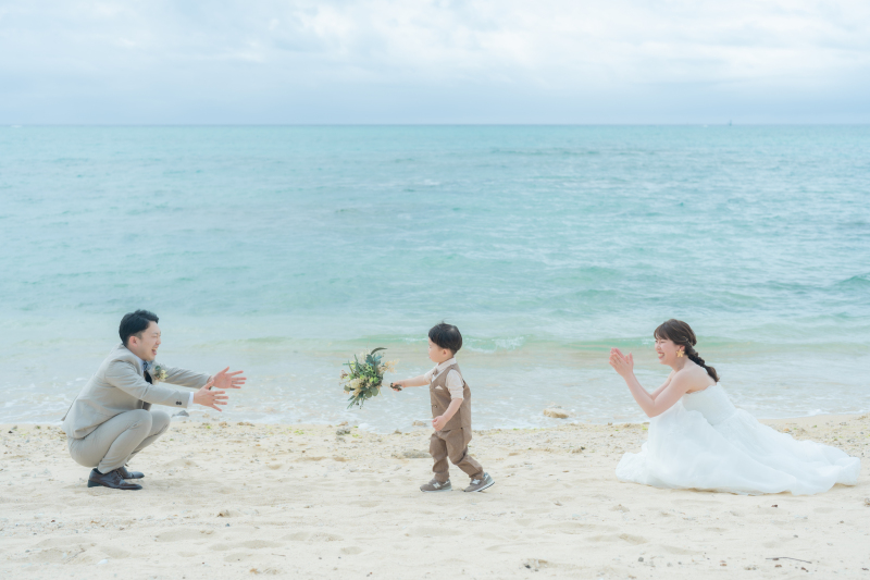ベビーシッター同行でのビーチ撮影で安心♬
